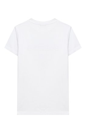 Детская хлопковая футболка BALMAIN белого цвета по цене 9700 руб., арт. 6N8561/NX290/4-10 | Фото 2 Детская хлопковая футболка BALMAIN белого цвета, арт. 6N8561/NX290/4-10 | Фото 2