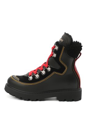 Детские кожаные ботинки DSQUARED2 черного цвета по цене 27600 руб., арт. 65191/GAUCH0/36-41 | Фото 2 Детские кожаные ботинки DSQUARED2 черного цвета, арт. 65191/GAUCH0/36-41 | Фото 2