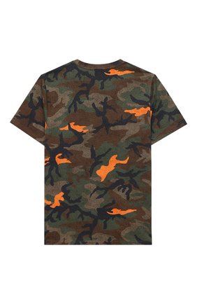 Детская хлопковая футболка POLO RALPH LAUREN хаки цвета по цене 3620 руб., арт. 323803575 | Фото 2 Детская хлопковая футболка POLO RALPH LAUREN хаки цвета, арт. 323803575 | Фото 2