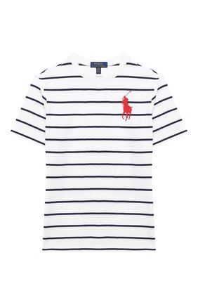 Детская хлопковая футболка POLO RALPH LAUREN разноцветного цвета по цене 3620 руб., арт. 323786411 | Фото 1 Детская хлопковая футболка POLO RALPH LAUREN разноцветного цвета, арт. 323786411 | Фото 1