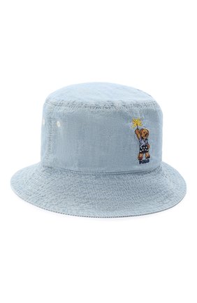 Детская хлопковая панама POLO RALPH LAUREN голубого цвета по цене 3290 руб., арт. 322785670 | Фото 1 Детская хлопковая панама POLO RALPH LAUREN голубого цвета, арт. 322785670 | Фото 1