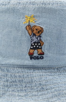 Детская хлопковая панама POLO RALPH LAUREN голубого цвета по цене 3785 руб., арт. 322785670 | Фото 3 Детская хлопковая панама POLO RALPH LAUREN голубого цвета, арт. 322785670 | Фото 3