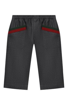 Детские шерстяные брюки GUCCI серого цвета по цене 24400 руб., арт. 616382/XWAJ5 | Фото 1 Детские шерстяные брюки GUCCI серого цвета, арт. 616382/XWAJ5 | Фото 1