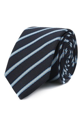 Детский галстук ALETTA синего цвета, арт. AMP000619F | Фото 1 (Материал: Текстиль, Синтетический материал; Кросс-КТ: Школьные аксессуары; Региональные ограничения белый список (Axapta Mercury): RU)