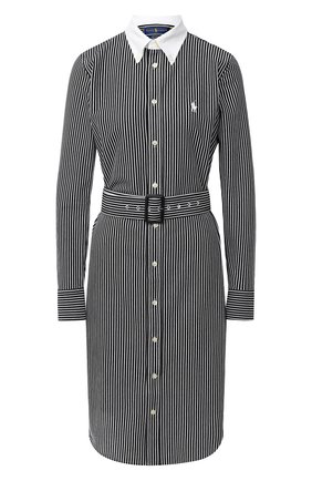 Женское хлопковое платье POLO RALPH LAUREN черно-белого цвета по цене 19150 руб., арт. 211800463 | Фото 1 Женское хлопковое платье POLO RALPH LAUREN черно-белого цвета, арт. 211800463 | Фото 1