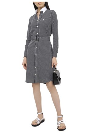 Женское хлопковое платье POLO RALPH LAUREN черно-белого цвета по цене 19150 руб., арт. 211800463 | Фото 2 Женское хлопковое платье POLO RALPH LAUREN черно-белого цвета, арт. 211800463 | Фото 2