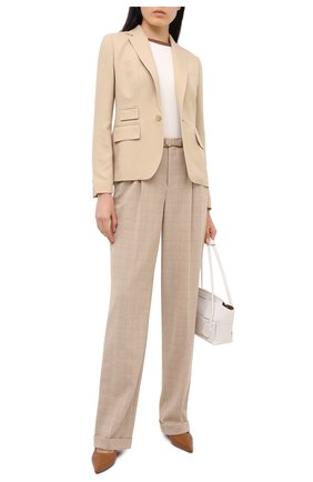 Женские шерстяные брюки RALPH LAUREN бежевого цвета по цене 150500 руб., арт. 290825758 | Фото 2 Женские шерстяные брюки RALPH LAUREN бежевого цвета, арт. 290825758 | Фото 2