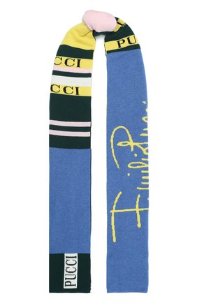 Мужские шерстяной шарф EMILIO PUCCI зеленого цвета по цене 32950 руб., арт. 0RKX05/0R958 | Фото 1 Мужские шерстяной шарф EMILIO PUCCI зеленого цвета, арт. 0RKX05/0R958 | Фото 1