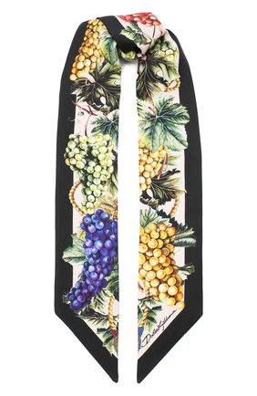 Мужские шелковый шарф DOLCE & GABBANA черного цвета по цене 14000 руб., арт. FS215A/GDW05 | Фото 1 Мужские шелковый шарф DOLCE & GABBANA черного цвета, арт. FS215A/GDW05 | Фото 1