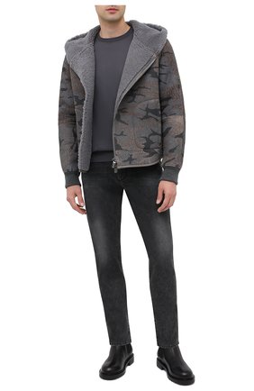 Мужская дубленка EMPORIO ARMANI серого цвета по цене 258500 руб., арт. 91R45P/91P47 | Фото 2 Мужская дубленка EMPORIO ARMANI серого цвета, арт. 91R45P/91P47 | Фото 2