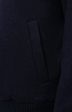 Мужской кашемировый бомбер KITON синего цвета, арт. UW0474MV03T62 | Фото 5 (Кросс-КТ: Куртка; Материал внешний: Шерсть, Кашемир; Материал утеплителя: Шерсть; Рукава: Длинные; Принт: Без принта; Региональные ограничения белый список (Axapta Mercury): RU; Мужское Кросс-КТ: Верхняя одежда; Длина (верхняя одежда): Короткие; Стили: Кэжуэл)
