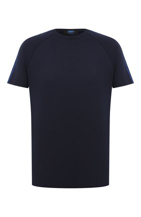Мужская хлопковая футболка KNT темно-синего цвета, арт. UMM0072 | Фото 1 (Длина (для топов): Стандартные; Рукава: Короткие; Материал внешний: Хлопок; Мужское Кросс-КТ: Футболка-одежда; Принт: Без принта; Стили: Кэжуэл; Региональные ограничения белый список (Axapta Mercury): RU)