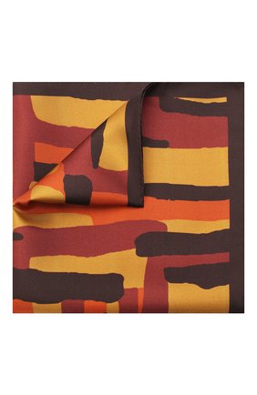 Мужской шелковый платок KITON коричневого цвета, арт. UP0CHCX03T23 | Фото 1 (Материал: Шелк, Текстиль; Региональные ограничения белый список (Axapta Mercury): RU)