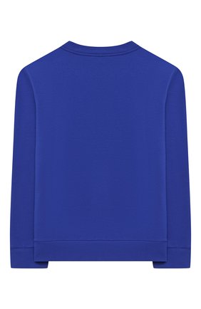 Детский хлопковый свитшот EMILIO PUCCI синего цвета по цене 9950 руб., арт. 9N4040/NE020/5-8 | Фото 2 Детский хлопковый свитшот EMILIO PUCCI синего цвета, арт. 9N4040/NE020/5-8 | Фото 2