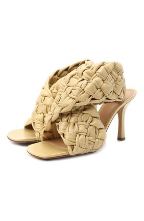 Женские кожаные босоножки bv board BOTTEGA VENETA светло-бежевого цвета по цене 104500 руб., арт. 632507/VBT10 | Фото 1 Женские кожаные босоножки bv board BOTTEGA VENETA светло-бежевого цвета, арт. 632507/VBT10 | Фото 1