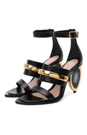 Женские кожаные босоножки ALEXANDER MCQUEEN черного цвета по цене 104500 руб., арт. 633485/WHWQ8 | Фото 1 Женские кожаные босоножки ALEXANDER MCQUEEN черного цвета, арт. 633485/WHWQ8 | Фото 1