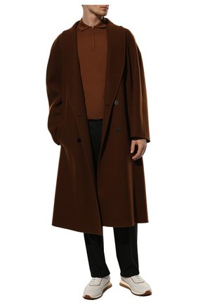 Мужское шерстяное поло LORO PIANA светло-коричневого цвета по цене 89950 руб., арт. FAI8083 | Фото 2 Мужское шерстяное поло LORO PIANA светло-коричневого цвета, арт. FAI8083 | Фото 2