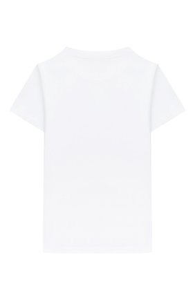 Детская хлопковая футболка BALMAIN белого цвета по цене 10900 руб., арт. 6N8551/NX290/4-10 | Фото 2 Детская хлопковая футболка BALMAIN белого цвета, арт. 6N8551/NX290/4-10 | Фото 2