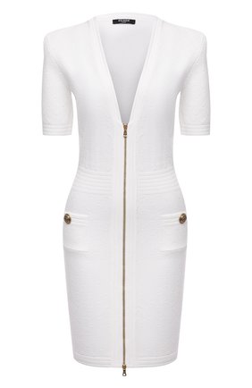 Женское платье из вискозы BALMAIN белого цвета по цене 152500 руб., арт. UF16435/K110 | Фото 1 Женское платье из вискозы BALMAIN белого цвета, арт. UF16435/K110 | Фото 1