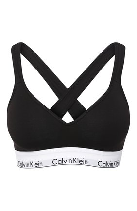 Женский бюстгальтер из смеси хлопка и вискозы CALVIN KLEIN черного цвета по цене 5945 руб., арт. QF1654E | Фото 1 Женский бюстгальтер из смеси хлопка и вискозы CALVIN KLEIN черного цвета, арт. QF1654E | Фото 1
