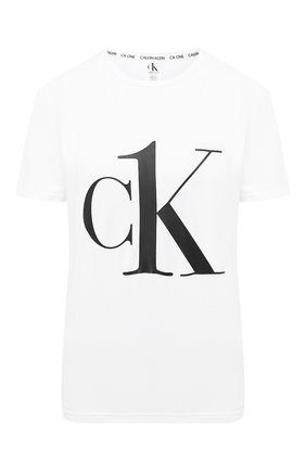 Женская хлопковая футболка CALVIN KLEIN белого цвета по цене 4155 руб., арт. QS6436E | Фото 1 Женская хлопковая футболка CALVIN KLEIN белого цвета, арт. QS6436E | Фото 1