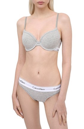 Женский бюстгальтер с плотной чашкой CALVIN KLEIN серого цвета по цене 5765 руб., арт. F3784E | Фото 2 Женский бюстгальтер с плотной чашкой CALVIN KLEIN серого цвета, арт. F3784E | Фото 2