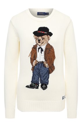 Женская хлопковый свитер POLO RALPH LAUREN кремвого цвета по цене 28750 руб., арт. 211801543 | Фото 1 Женская хлопковый свитер POLO RALPH LAUREN кремвого цвета, арт. 211801543 | Фото 1