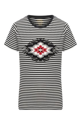 Женская хлопковая футболка POLO RALPH LAUREN черно-белого цвета по цене 12950 руб., арт. 211800451 | Фото 1 Женская хлопковая футболка POLO RALPH LAUREN черно-белого цвета, арт. 211800451 | Фото 1