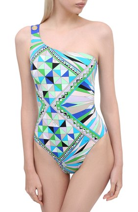 Женский слитный купальник EMILIO PUCCI голубого цвета по цене 36300 руб., арт. 0RMC20/0R797 | Фото 2 Женский слитный купальник EMILIO PUCCI голубого цвета, арт. 0RMC20/0R797 | Фото 2