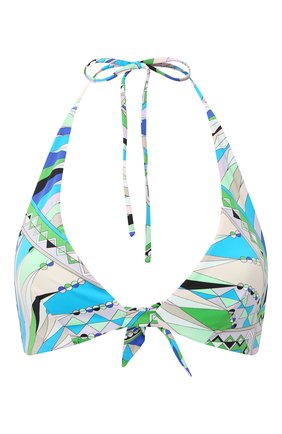 Женский треугольный бра EMILIO PUCCI голубого цвета по цене 18350 руб., арт. 0RMX20/0R797 | Фото 1 Женский треугольный бра EMILIO PUCCI голубого цвета, арт. 0RMX20/0R797 | Фото 1