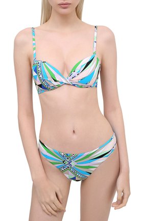 Женский бра с плотной чашкой EMILIO PUCCI голубого цвета по цене 21050 руб., арт. 0RMX26/0R797 | Фото 2 Женский бра с плотной чашкой EMILIO PUCCI голубого цвета, арт. 0RMX26/0R797 | Фото 2