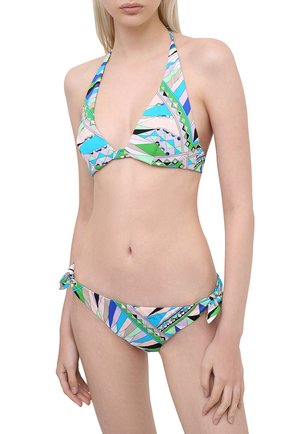 Женский плавки-бикини EMILIO PUCCI голубого цвета по цене 12300 руб., арт. 0RMX36/0R797 | Фото 2 Женский плавки-бикини EMILIO PUCCI голубого цвета, арт. 0RMX36/0R797 | Фото 2