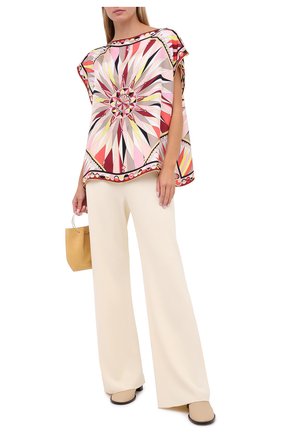Женская шелковый топ EMILIO PUCCI розового цвета по цене 37750 руб., арт. 0RWM70/0R826 | Фото 2 Женская шелковый топ EMILIO PUCCI розового цвета, арт. 0RWM70/0R826 | Фото 2