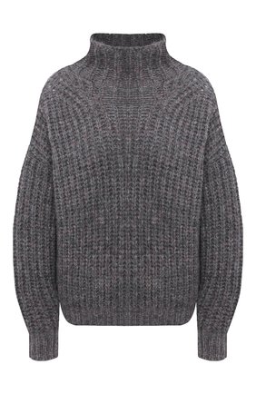 Женская свитер ISABEL MARANT темно-серого цвета по цене 53250 руб., арт. PU1413-20A042I/IRIS | Фото 1 Женская свитер ISABEL MARANT темно-серого цвета, арт. PU1413-20A042I/IRIS | Фото 1