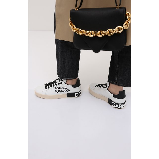 фото Кожаные кеды portofino dolce & gabbana