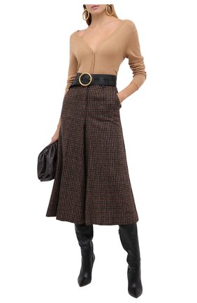 Женский кашемировый кардиган DOLCE & GABBANA бежевого цвета по цене 62200 руб., арт. FX933T/JAW4M | Фото 2 Женский кашемировый кардиган DOLCE & GABBANA бежевого цвета, арт. FX933T/JAW4M | Фото 2