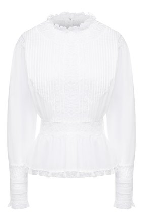 Женская хлопковая блузка DOLCE & GABBANA белого цвета по цене 120500 руб., арт. F74R7T/FU5RF | Фото 1 Женская хлопковая блузка DOLCE & GABBANA белого цвета, арт. F74R7T/FU5RF | Фото 1