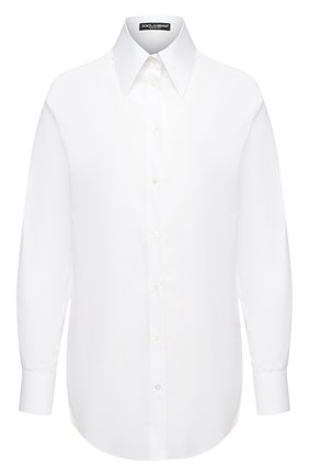 Женская хлопковая рубашка DOLCE & GABBANA белого цвета по цене 38100 руб., арт. F5M51T/FU5K9 | Фото 1 Женская хлопковая рубашка DOLCE & GABBANA белого цвета, арт. F5M51T/FU5K9 | Фото 1