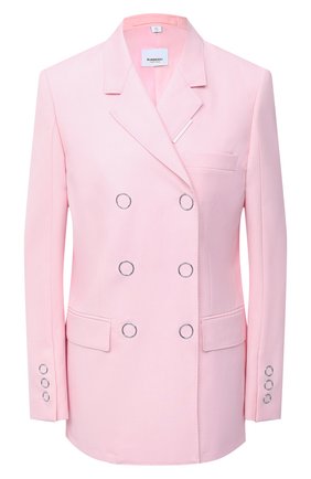 Женский шерстяной жакет BURBERRY розового цвета по цене 105000 руб., арт. 8030402 | Фото 1 Женский шерстяной жакет BURBERRY розового цвета, арт. 8030402 | Фото 1