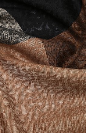 Женская шаль из шелка и шерсти BURBERRY коричневого цвета по цене 41700 руб., арт. 8030934 | Фото 2 Женская шаль из шелка и шерсти BURBERRY коричневого цвета, арт. 8030934 | Фото 2