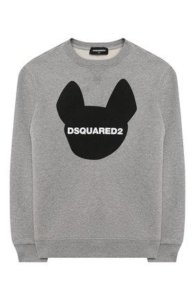 Детский хлопковый свитшот DSQUARED2 серого цвета по цене 11600 руб., арт. DQ049Q-D001D | Фото 1 Детский хлопковый свитшот DSQUARED2 серого цвета, арт. DQ049Q-D001D | Фото 1