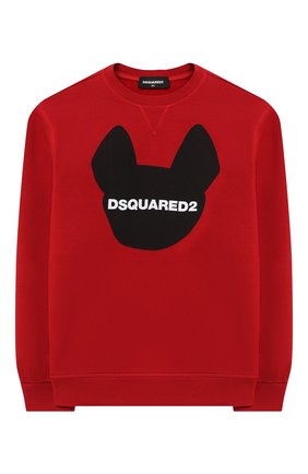 Детский хлопковый свитшот DSQUARED2 красного цвета по цене 11600 руб., арт. DQ049Q-D001H | Фото 1 Детский хлопковый свитшот DSQUARED2 красного цвета, арт. DQ049Q-D001H | Фото 1