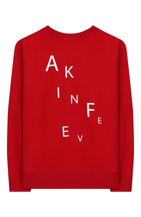 Детская хлопковый свитшот MAKODAY красного цвета по цене 5400 руб., арт. MA20L020/CoLy03 | Фото 2 Детская хлопковый свитшот MAKODAY красного цвета, арт. MA20L020/CoLy03 | Фото 2