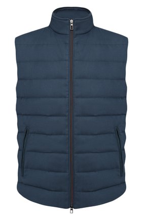 Мужской пуховый жилет LORO PIANA синего цвета по цене 219000 руб., арт. FAL2824 | Фото 1 Мужской пуховый жилет LORO PIANA синего цвета, арт. FAL2824 | Фото 1
