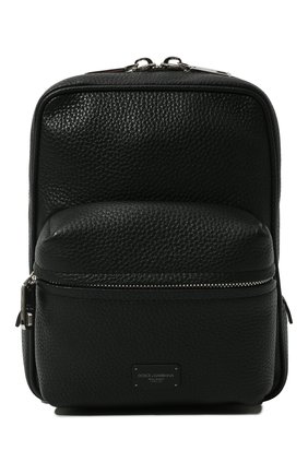 Мужской кожаный рюкзак palermo DOLCE & GABBANA черного цвета, арт. BM1874/AZ319 | Фото 1 (Материал: Натуральная кожа; Ремень/цепочка: На ремешке; Размер: small; Стили: Классический)