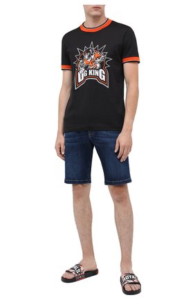 Мужские кожаные шлепанцы jungle sport DOLCE & GABBANA оранжевого цвета по цене 21550 руб., арт. CS1646/AX907 | Фото 2 Мужские кожаные шлепанцы jungle sport DOLCE & GABBANA оранжевого цвета, арт. CS1646/AX907 | Фото 2