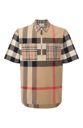 Мужская хлопковая рубашка BURBERRY бежевого цвета по цене 30700 руб., арт. 8029757 | Фото 1 Мужская хлопковая рубашка BURBERRY бежевого цвета, арт. 8029757 | Фото 1