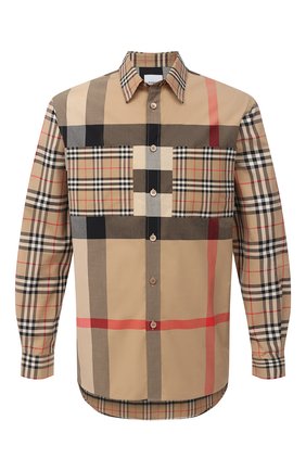 Мужская хлопковая рубашка BURBERRY бежевого цвета по цене 32500 руб., арт. 8032268 | Фото 1 Мужская хлопковая рубашка BURBERRY бежевого цвета, арт. 8032268 | Фото 1