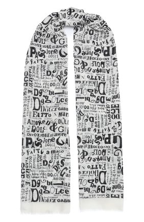 Мужской шарф DOLCE & GABBANA черно-белого цвета по цене 28500 руб., арт. GQ213E/G3SHJ | Фото 1 Мужской шарф DOLCE & GABBANA черно-белого цвета, арт. GQ213E/G3SHJ | Фото 1