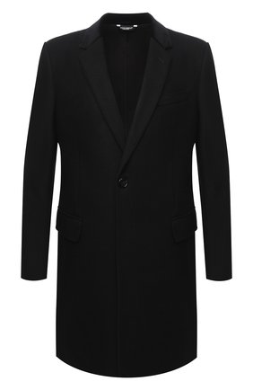 Мужской шерстяное пальто DOLCE & GABBANA черного цвета по цене 188500 руб., арт. G007ST/HUMJ2 | Фото 1 Мужской шерстяное пальто DOLCE & GABBANA черного цвета, арт. G007ST/HUMJ2 | Фото 1